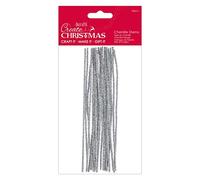 Create Christmas Chenille Stems-20 Pieces, Silver, One Size