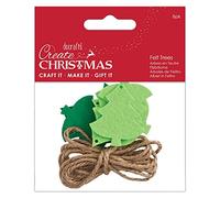 Create Christmas Docrafts Small Mini Green Felt Trees, 8 Pieces, Craft, Embellishment, Handmade Cards, Crafting Accessories, Decorations, Festive Craft Making Supplies