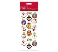 Create Christmas Foil Stickers - Face Baubles