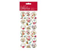 Create Christmas Foil Stickers - Folk Wreaths