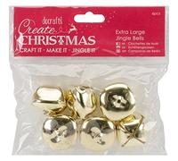 Create Christmas Jingle Bell Embellishments, Gold, One Size