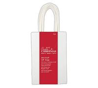 Create Christmas Mini Kraft Gift Bags 5 Pack, White Kraft, Sweet Bag, Treats, Small Paper Gift Bag, For Gifts, Presents, Favours, Plain Kraft To Make Personalised