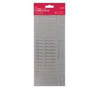 Create Christmas Outline Stickers, Silver, Single Sheet, Ideal for Card Making, Craft Projects and Scrapbooking