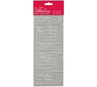 Create Christmas Outline Stickers Traditional Christmas Relations, Silver, Single Sheet, Christmas Stickers for Kids and Adults, Ideal Labels for Card Making, Craft Projects and Scrapbook Stickers