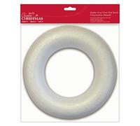 Create Christmas Polystyrene Wreath, White, One Size