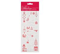 Create Christmas Shiny Outline Stickers, Festive Houses, Multicoloured, Single Sheet, Christmas Stickers for Kids and Adults, Ideal Labels for Card Making, Craft Projects and Scrapbook Stickers