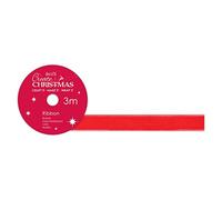 Create Christmas Velvet Ribbon, Red, 3m, The Ideal Christmas Ribbon for Card Making, Scrapbook Supplies, Christmas Tree Decorations and Festive Bows