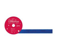 Create Christmas Velvet Ribbon - Royal Blue 3m