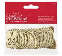 Create Christmas Wooden Advent Number Tags 24 Pack, Make Your Own DIY Christmas Advent Calendar, Family Craft, Countdown To Christmas, Crafts Accessories