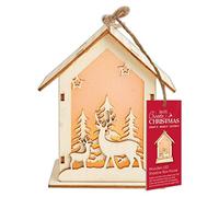 Create Christmas Wooden LED Shadow Box House,2 Stags, Seasonal Craft Accessories, Decorative, Home,Cool Light, Room Decor, Hanging Ornaments