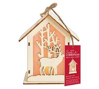 Create Christmas Wooden LED Shadow Box House, Stag, Seasonal Craft Accessories, Decorative, Home, Cool Light, Room Decor, Hanging Ornaments