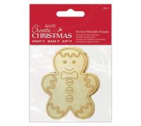 Create Christmas Wooden Shapes, Snowflakes, Brown, Pack of 12, Suitable for Home, Wood Paint, Wooden Toys and Card Craft, Ideal for Christmas Decorations and Card Making Supplies