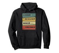 Create Coder Designer Maker Dreamer Innovation Quote Tech Pullover Hoodie