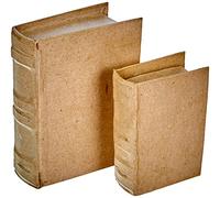 Create Crafts 265661 Creativ 6 x 9 x 2 cm Papier Mache Books 2 Assorted, Brown