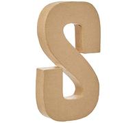 Create Crafts 26618 Creativ 20.5 cm 1-Piece Papier Mache Letter S, Beige