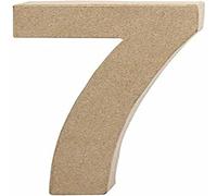Create Crafts 26635 Creativ 20 cm 1-Piece Papier Mache Number 7,Beige