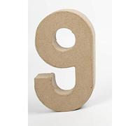 Create Crafts 26637 Creativ 20 cm 1-Piece Papier Mache Number 9