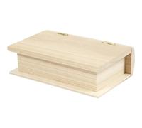 Create Crafts 54439 Pine Wood Hollow Book Box, 10.8cm x 6.4cm x 3cm, Pack of 10