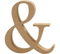 Create Crafts 56336 MDF Symbol (13cm H, 2cm Thick) -&, Wood, Brown, 12 x 2 x 13 cm