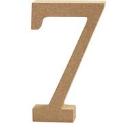 Create Crafts 56345 Creativ"7" MDF Number, Brown, 13 x 2 cm