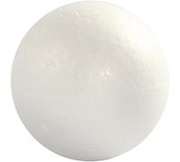 Create Crafts Creativ 543080 Ball, D: 8 cm, polystyrene, 5pcs, White