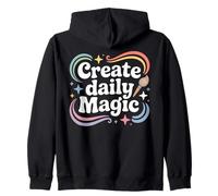 Create Daily Magic Paintbrush Inspirational Zip Hoodie