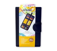 Create Drawing Set 25 pcs with Travel Bag - Colored and Sketching Pencils, Eraser, Sharpener and Accessories - Portable Art Kit for School and Studio - Holiday Supplies and Season Gift List