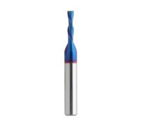 Create idea 1/8" Downcut Spiral Router Bit 1/4 inch Shank Solid Carbide with Blue Nano Coated for Wood Carving Engraving