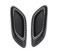 Create idea 1 Pair Air Flow Intake Cover Universal Car Decorative Air Flow Intake Scoop Bonnet Side Fender Vent Hood Vent Grille Trim Cover Carbon Fiber Style Sticker