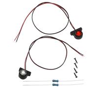 Create idea 1 Pair Dual Color Marker Lights 1/14 RC Car Side Position Lights for DIY RC Tractor Truck Trailer Model Car Compatible with T-amiya, White & Red