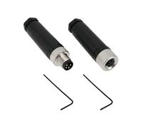 Create idea 1 Pair of M8 4-Pin Male and Female Aviation Connector 8mm IP67 Waterproof Panel Mount Plug for Industrial and Outdoor Applications