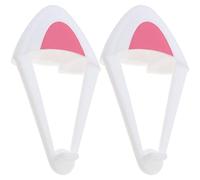 Create idea 1 Pair Silicone Cat Ears Over-Ear Headsets Cute Decoration Adjustable Straps Attachment Accessory for Video Live Gaming Headphones White