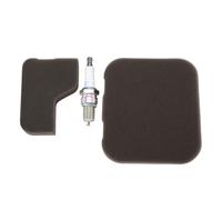 Create idea 1 Set Service Kit Lawnmower Spark Plug Air Filters Kit BKR5E Spark Plug Lawnmower Maintenance Air Filters Compatible with Mountfield SP164 SP185