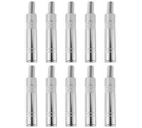 Create idea 10 Pcs 6.35mm Mono Jack Socket Female 1/4 Inch Audio Connector for Microphone and Guitar