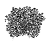 Create idea 100Pcs Silver Double Cap Tubular Rivets Leather Punk Craft Stud Repair Tools Kit 8x8mm