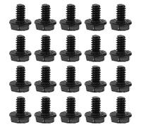 Create idea 100Pcs Toothed Hex 6/32 Screws Motherboard Mounting Screws 6/32 Hard Drive PC Case Screws Plated Steel Accessories for Computer Black