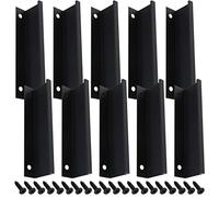 Create idea 10PCS 120mm Back Mount Finger Edge Pull Hidden Aluminum Pull Handles with Screws for Home Kitchen Door Drawer Cabinet 96mm Hole Spacing Black