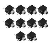 Create idea 10pcs 3 Pin 3.5mm Mono Female Jack Connector Female Socket Headphone Jack Socket Audio Socket Mono Mount Switching Audio DC Jack Socket
