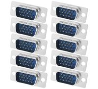 Create idea 10pcs 3 Row 15-Pin Male Socket Connector DB15 D-Sub Connector For Automatic Control Unit