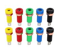 Create idea 10pcs 4mm Banana Plugs 30V?60V 24A Banana Test Socket Mixed Colour Suitable for Connecting Speakers Audio Power Amplifiers Audio Devices