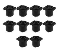 Create idea 10pcs 4pin Speakon Female Jack Socket Connector Audio Loudspeaker Amplifier 4 Pole Square Speaker Jack Twist Lock Compatible with Neutrik Speakon NL4MP/NL4MPR/NL4FC