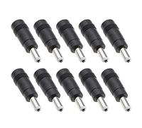 Create idea 10Pcs 5.5mmx2.1mm Female Socket to 5.5mmx2.5mm Male Plug Jack DC Power Adapter Converter Connectors for CCTV Camera Applications