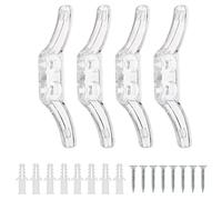 Create idea 10PCS Blinds Cord Cleats Transparent Plastic Blinds Rope Winders with Screws for Window Blinds Curtains Sun Shades Ropes