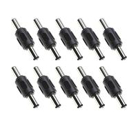 Create idea 10Pcs DC Power 5.5mm x 2.1mm Couplers Male to Male Plug Jack DC Converter Adaptor Connectors for CCTV Camera
