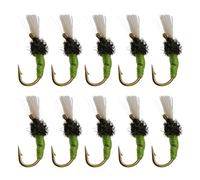 Create idea 10Pcs Nano Fly Worm Hook Fake Fish Bait Fishing for Whitebait About 10-16cm, 5x11mm