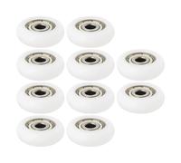 Create idea 10pcs Nylon Carbon Steel Pulley Wheels Ball Bearing Guide Roller for Furniture Hardware Accessories Sliding Doors Glass Sliding Doors (5x23x7mm)