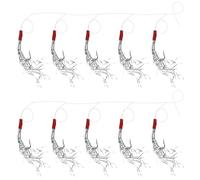 Create idea 10PCS Silver Tinsel Mackerel Feathers Rigs Hooks for Cod Pollack and Sea Fishing with Lures Bait Tackle Accessories to All Summer Species