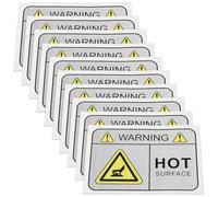 Create idea 10PCS Warning Label for High Temperature Area on Metal Surface 8.9x6.35cm Warning Hot Surface Sign PVC Caution Sign for Workplace Kitchen