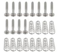 Create idea 12 Sets 3mm Single Coil Pickup Screws Spring Compatible with Fender Squier 3x6x20mm Silver