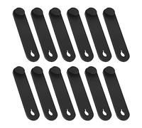 Create idea 12PCS Cable Ties Rubber Cable Organiser Holder Wire Management Strap for Motorcycle Car Mechanical Product Household Charger Wire 57x12mm Black